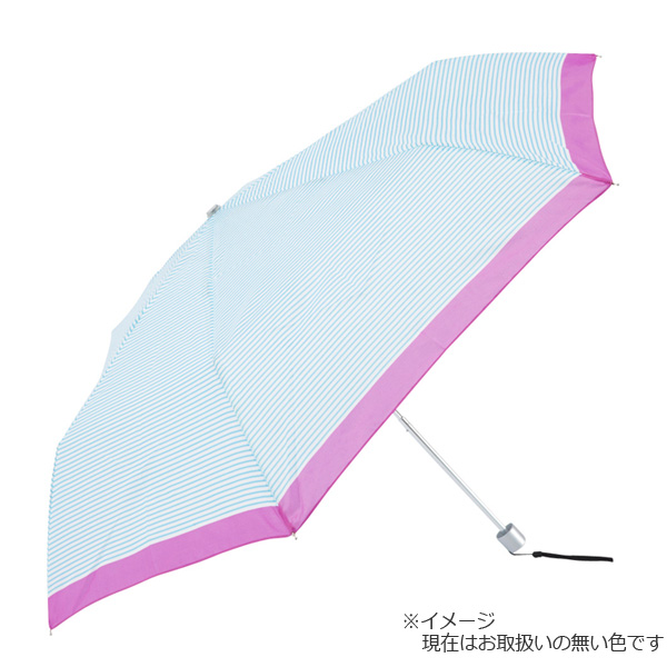 カラフルな配色が可愛いボーダー♪waterfront(ウォーターフロント) 親骨50cm ペン細 ボーダー 折りたたみ傘（全12色） | レコモノ