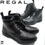 華やかなウイングチップが印象的♪<br>REGAL(リーガル) メンズ 紳士靴 レインシューズ 81JR レースアップシューズ ウイングチップ レインブーツ 送料無料